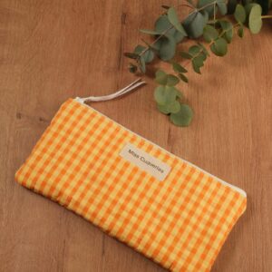 Carterita grande Vichy Naranja