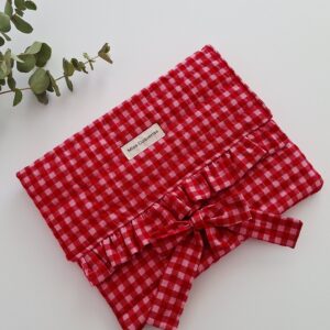 Funda Libro Vichy Cereza