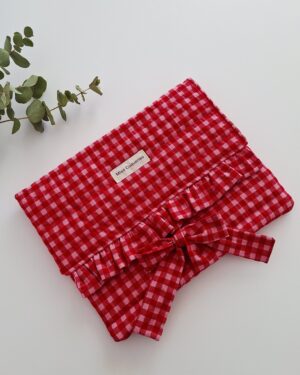Funda Libro Vichy Cereza