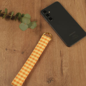 cinta móvil pulsera vichy naranja