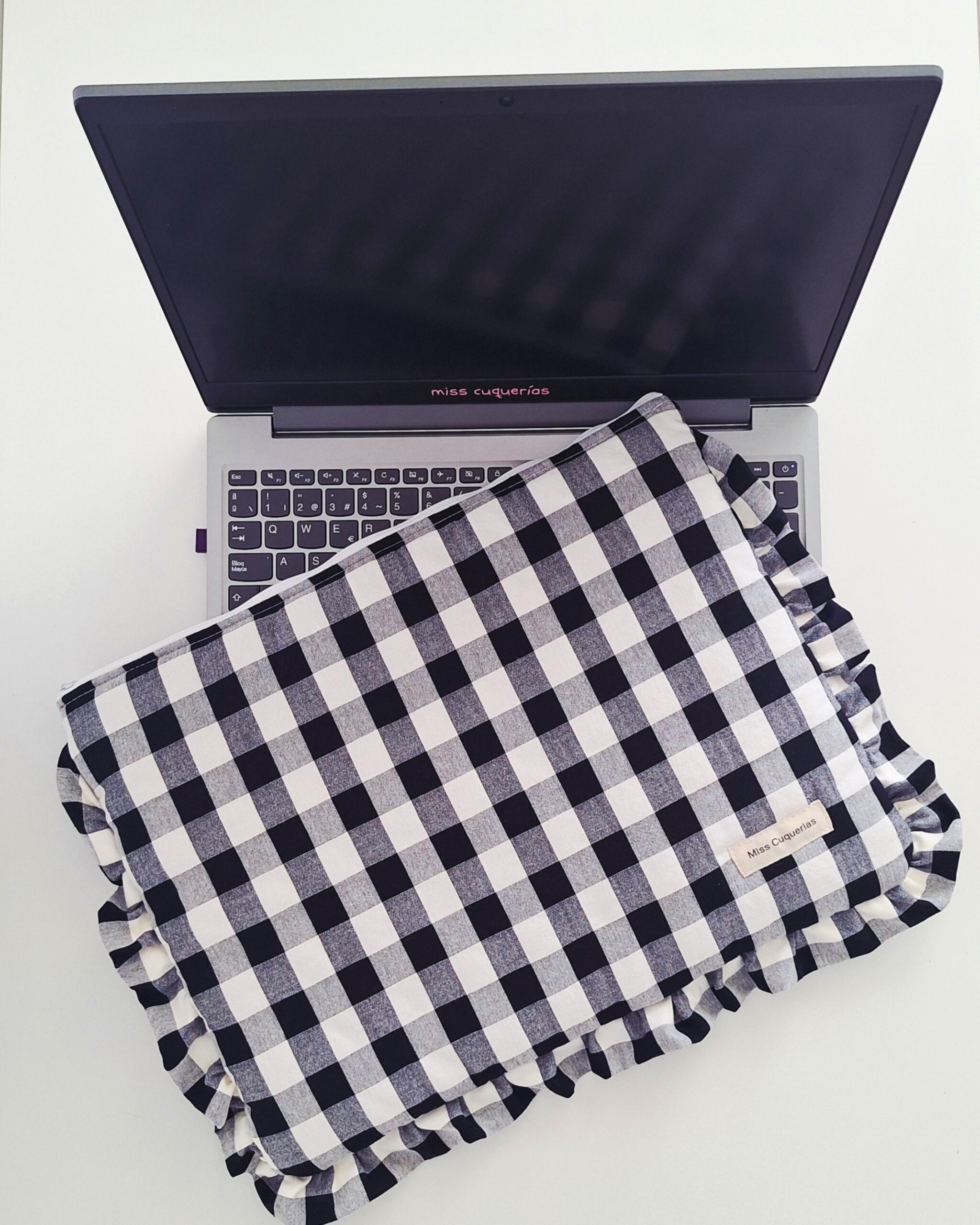 Funda Portátil Vichy Negro